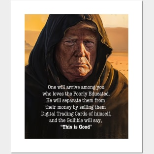 Donald Trump: Book of Morons 45:1:6 on a Dark Background Posters and Art